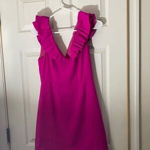 Charisma Pink Ruffle Mini Dress